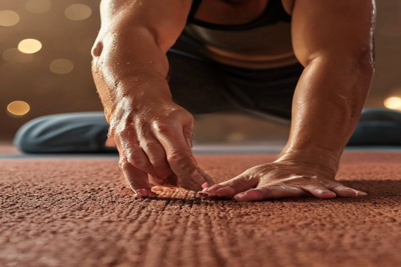 Stakt Foldable Yoga Mat Pro - Textured grip and block layout