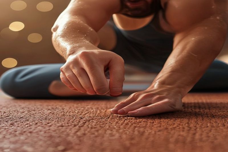 Stakt Foldable Yoga Mat Pro - Textured grip and block layout