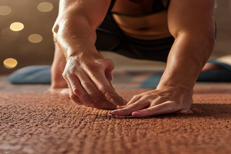Stakt Foldable Yoga Mat Pro - Textured grip and block layout