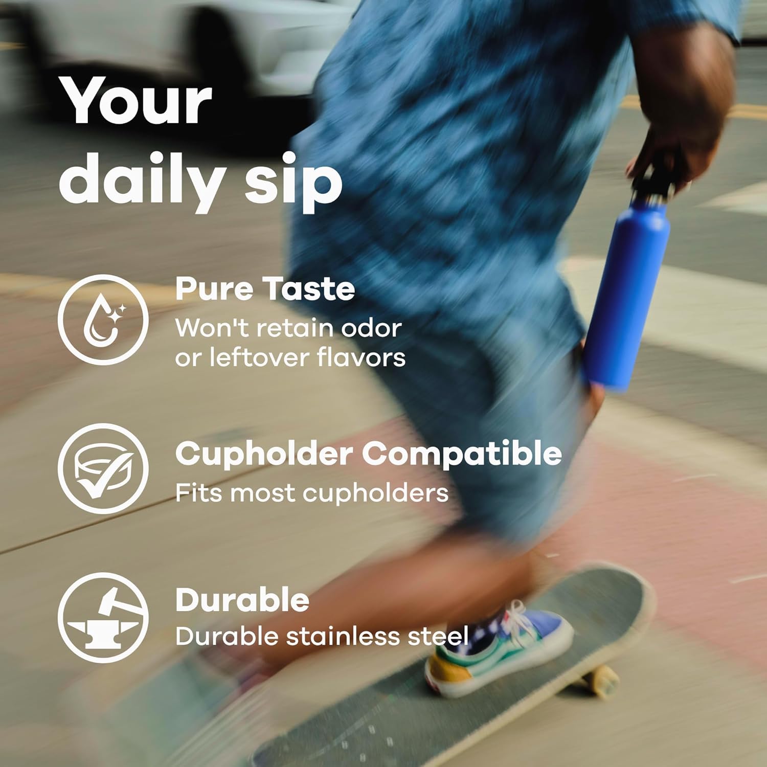 Hydro Flask Water Bottle - Infographic Features View