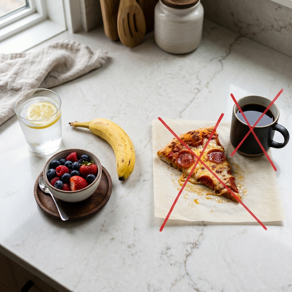 Comparison of good and bad fuel for hot yoga session
